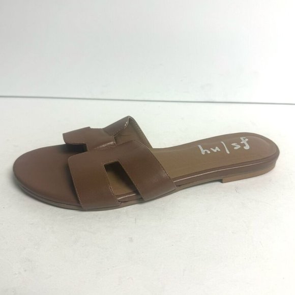 French Sole Shoes - French Sole Womens Albi Sandal Cognac Size 7 M